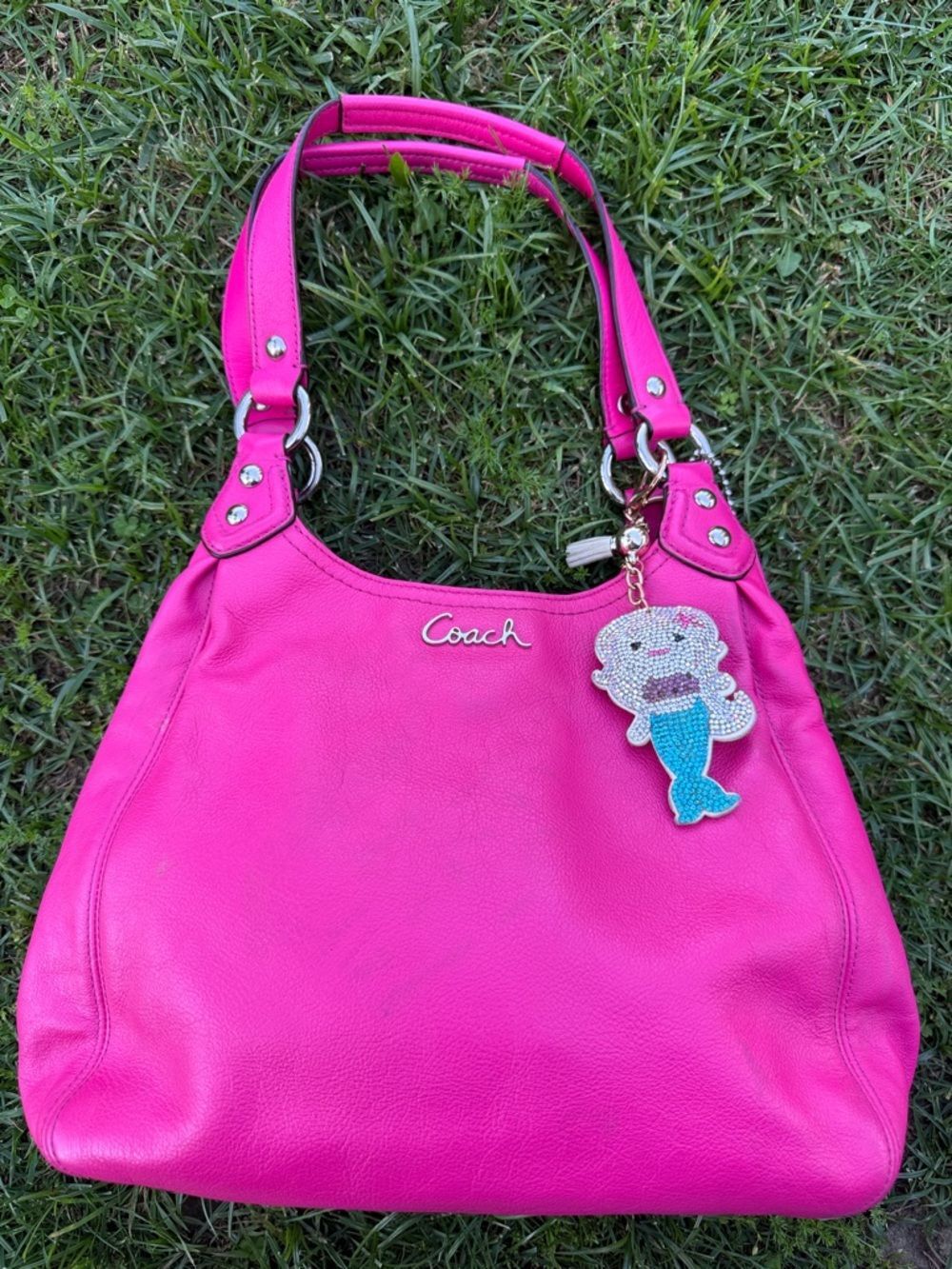 Vintage Hot Pink Coach Leather Shoulder Bag - Picture 2 of 12